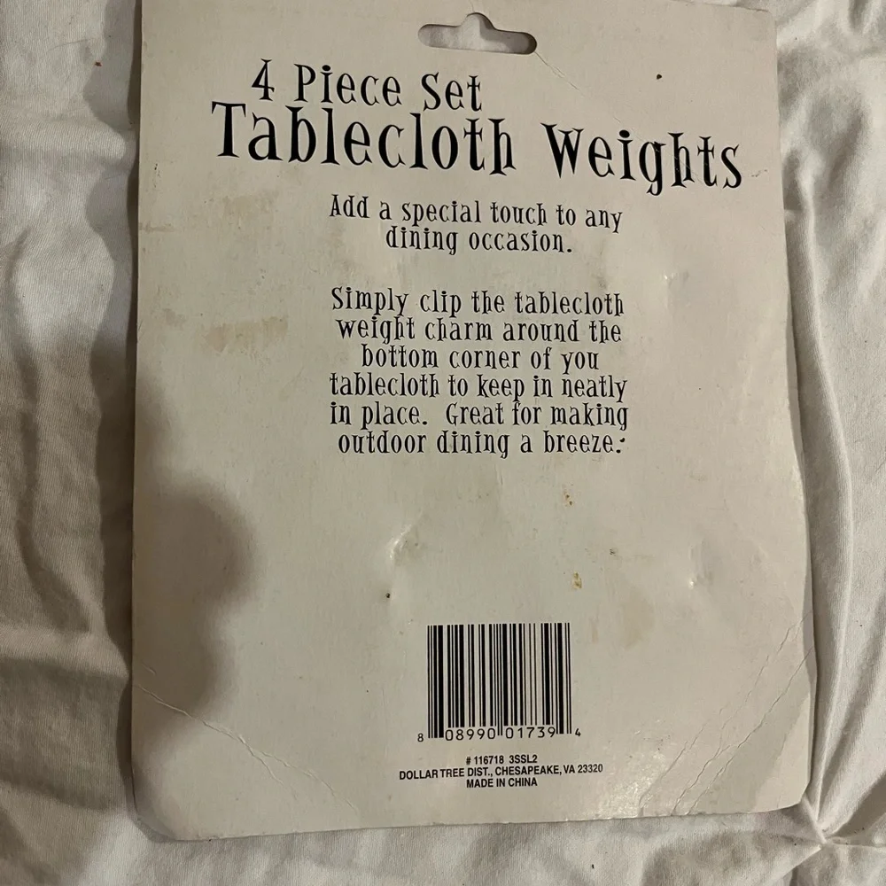 Tablecloth Weights - Gold Insect Charm Set (4 Piece)